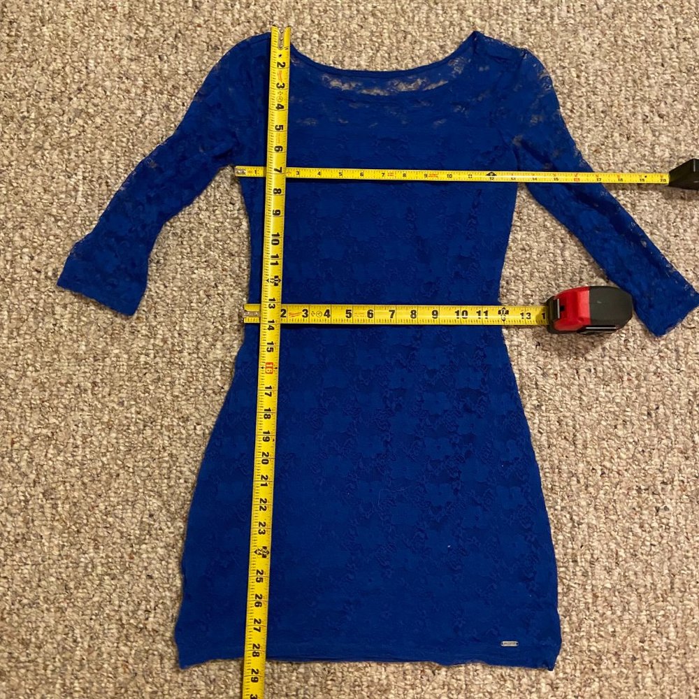Cobalt Blue Hollister Lace Mini Dress